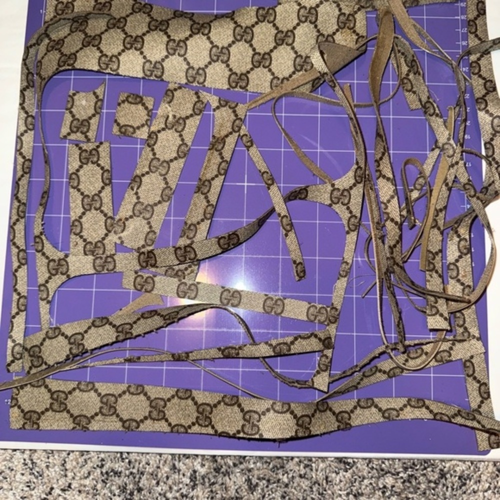 Gucci Tan and Brown scrap canvas bundle 1